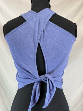 Runway by Stitch Fix Sleeveless Tie-Back Top - Periwinkle - Medium‎